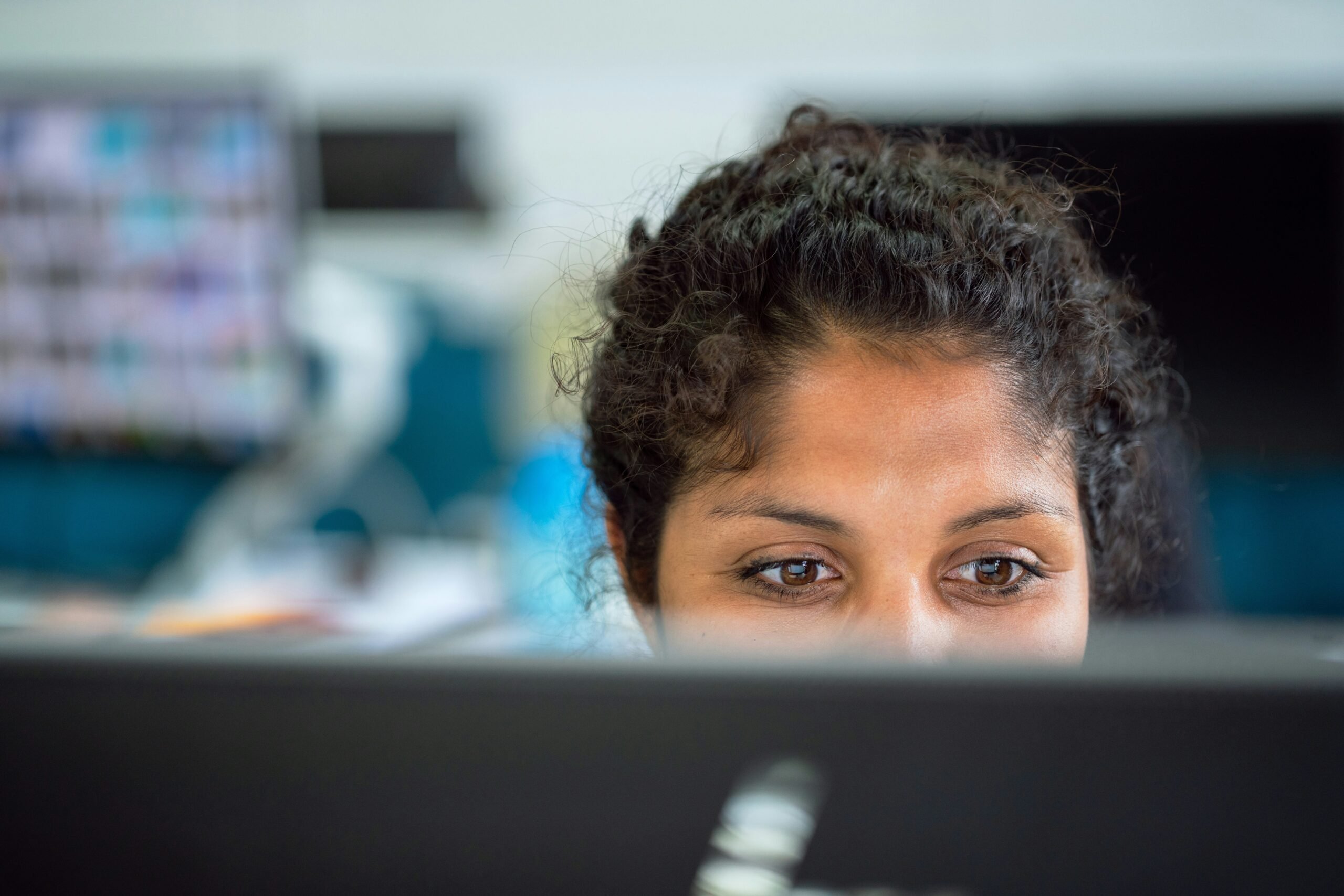 A person looking confused while staring at an analytics dashboard